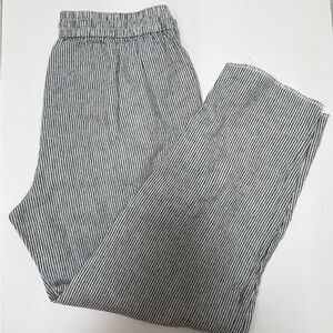 J. Crew grey and white stripped dress pants